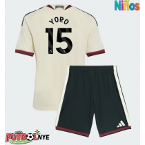 Camiseta Manchester United Leny Yoro #15 Tercera Equipación para niños 2026-27 manga corta (+ pantalones cortos)